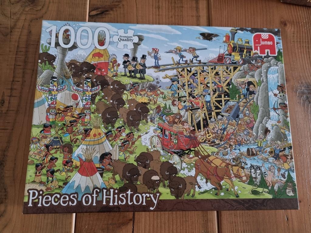 Jumbo Legpuzzel 1000 stukjes Pieces of History Wild West, Hobby en Vrije tijd, Denksport en Puzzels, Ophalen, 500 t/m 1500 stukjes