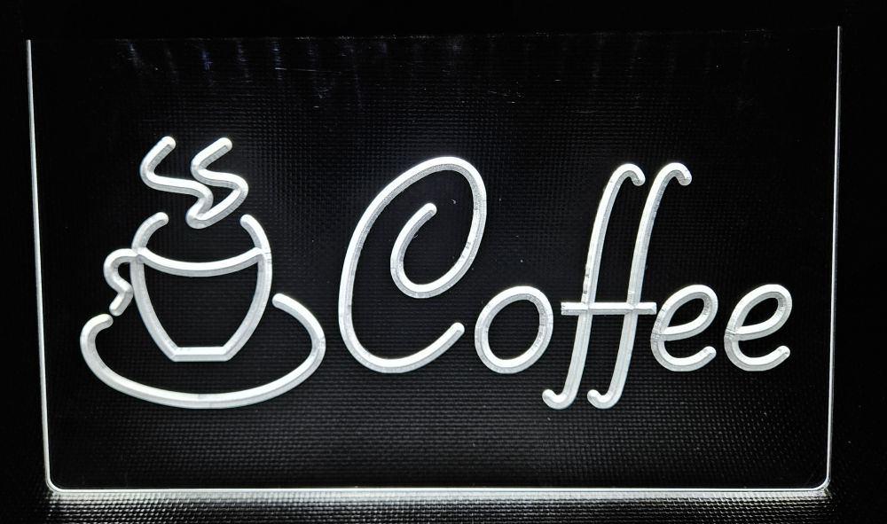 Coffee koffie wit led reclame ledlamp wanddeco lamp deco, Info@deconoord.nl, Deco Noord, Nieuw, Ophalen of Verzenden