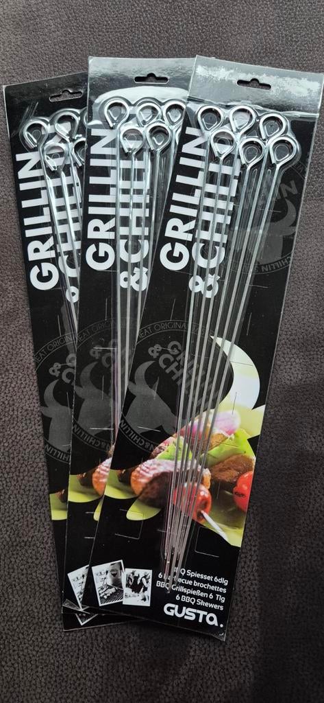 BBQ spiesset 6-delig, Ophalen of Verzenden, Nieuw