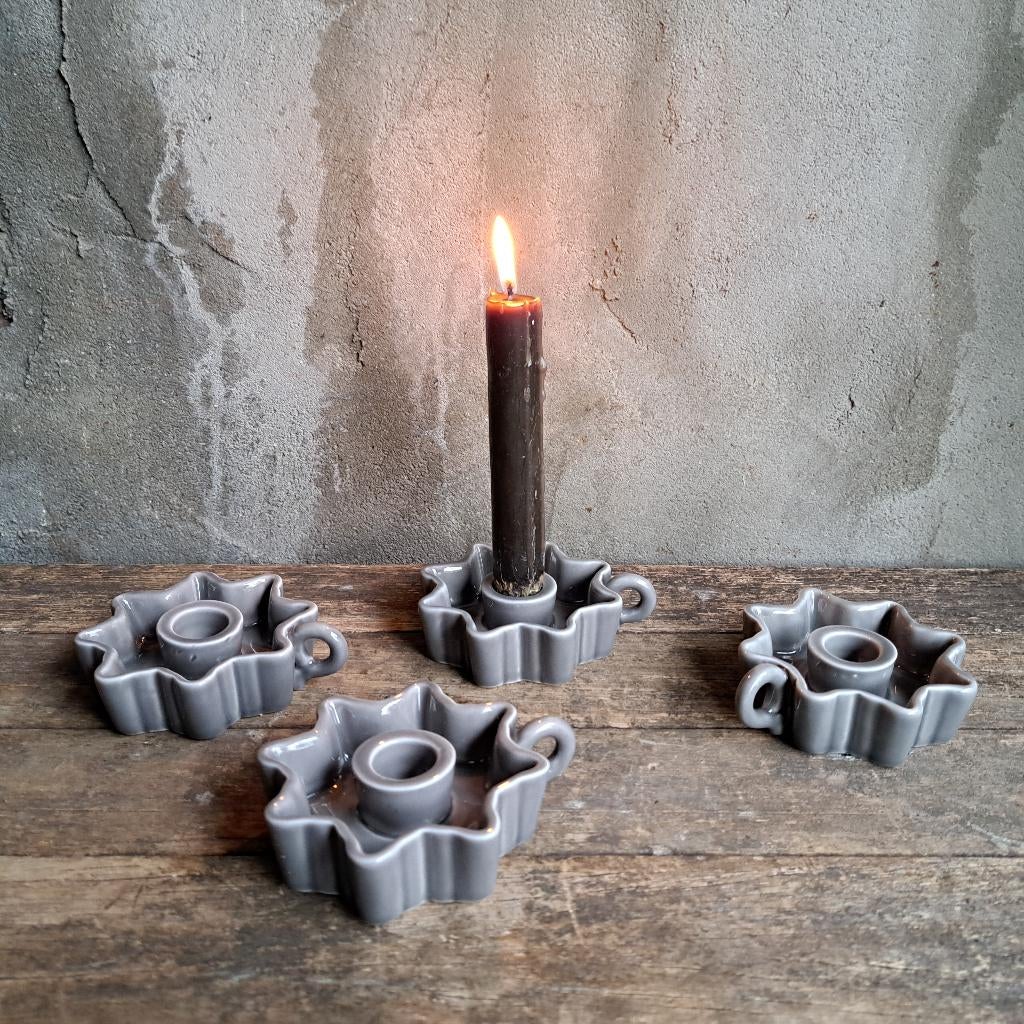 Landelijke aardewerk kandelaar blaker dinerkaars ster Etage3, ., Nieuw, Ophalen of Verzenden, .