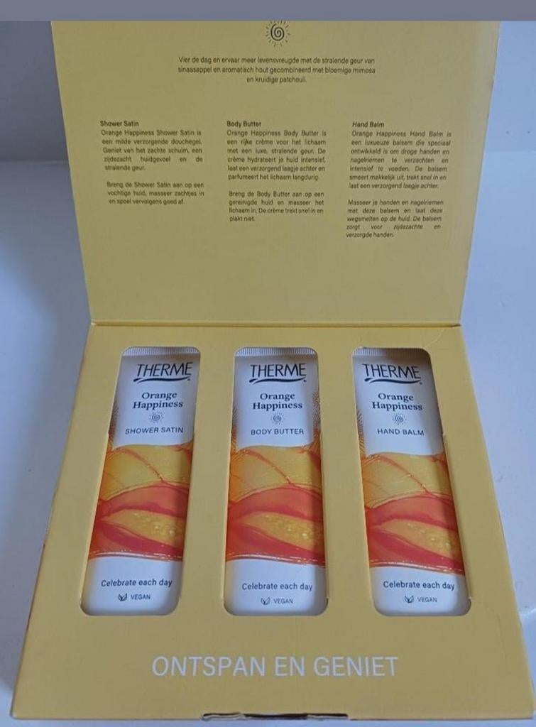 Therme Orange Hapinesse Welness box, Ophalen of Verzenden, Nieuw, Bad & Douche