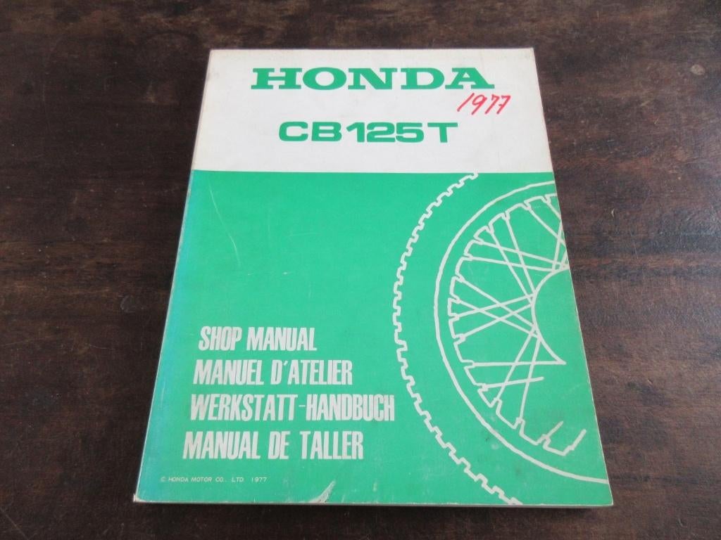 Honda CB125T 1977 werkplaatshandboek manual, Motoren, Ophalen of Verzenden, Honda