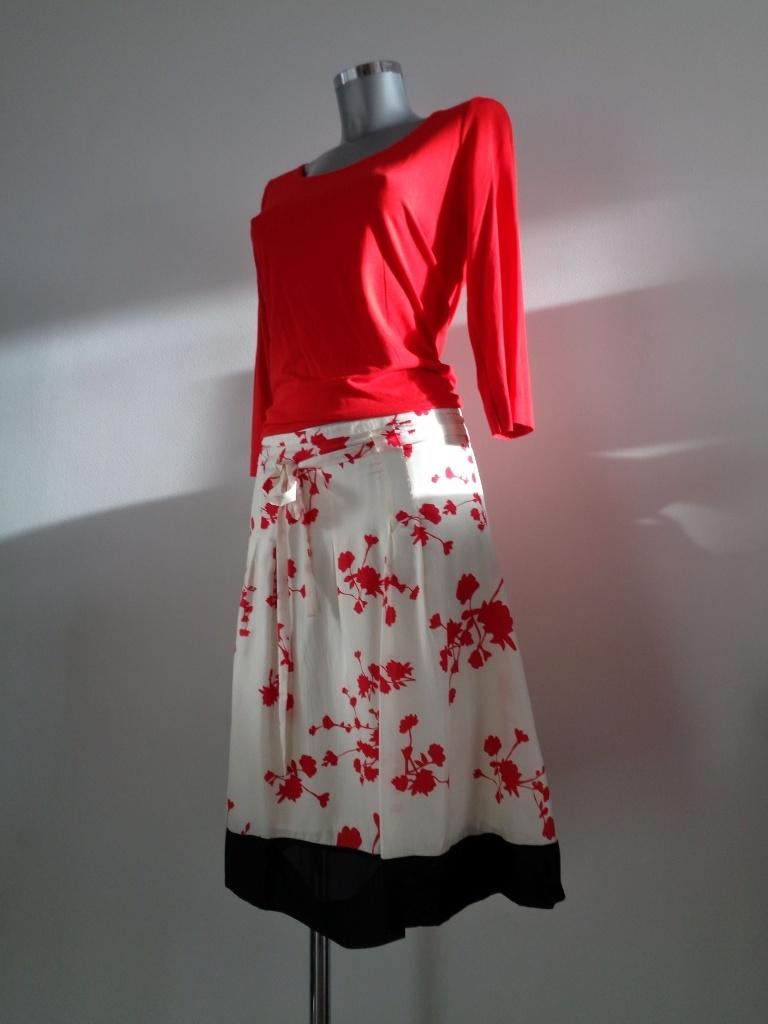 Turnover rok van zijde, maat 36, met Claudia Strater, 36/38, Overige kleuren, Nieuw, Knielengte, Maat 36 (S)