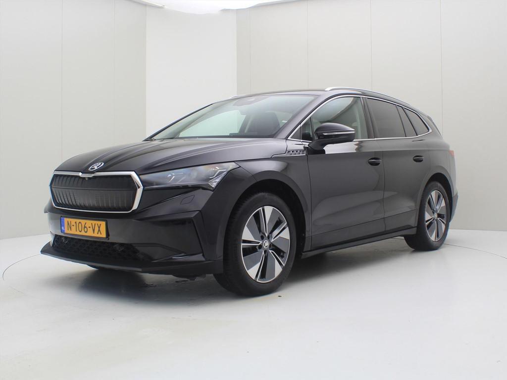 Skoda Enyaq Iv 80 82kWh 204pk 91% SoH [ COMFORT PACK+CAMERA+, Achterwielaandrijving, Gebruikt, Leder en Stof, Zwart