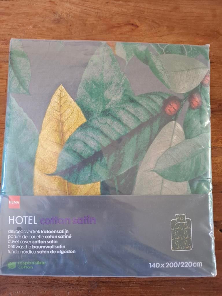 Hema dekbedovertrek katoensatijn 140x200/220cm, Ophalen of Verzenden, Nieuw, Eenpersoons, Dekbedovertrek