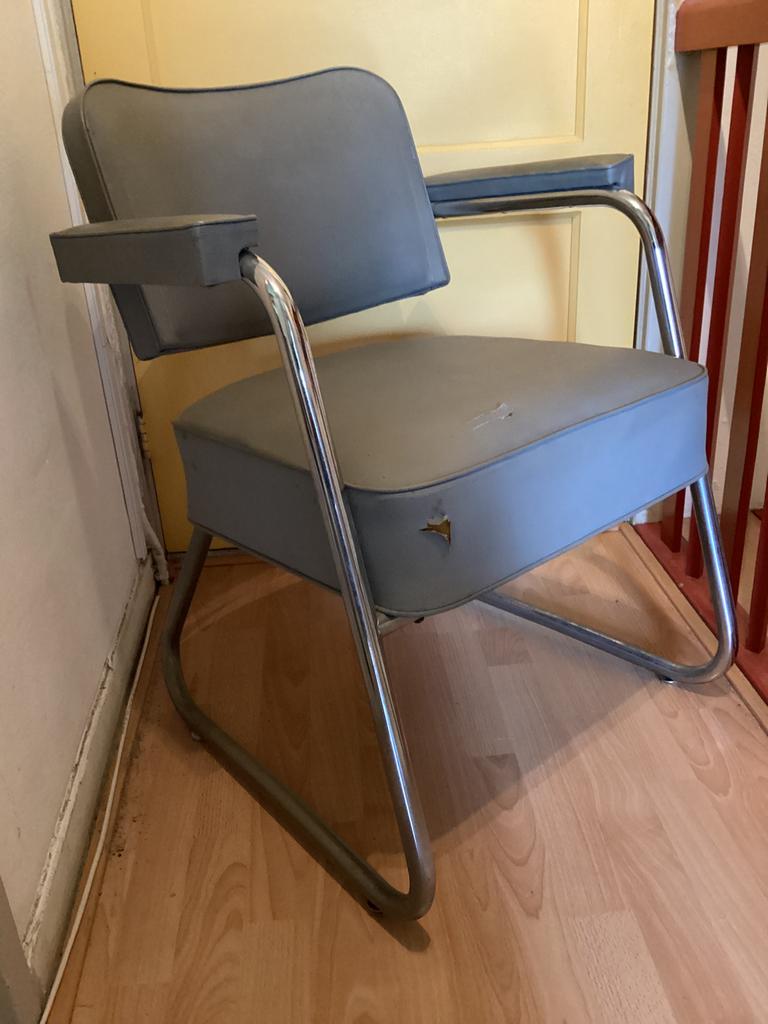 vintage buizenstoel, Huis en Inrichting, Ophalen, Gebruikt, Metaal, Retro/vintage