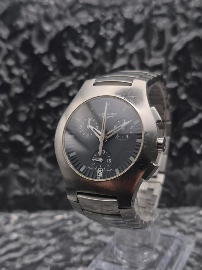 Longines Opposition Quartz Chronograph Ref. L3.618.4, Staal, Polshorloge, Longines, Longines