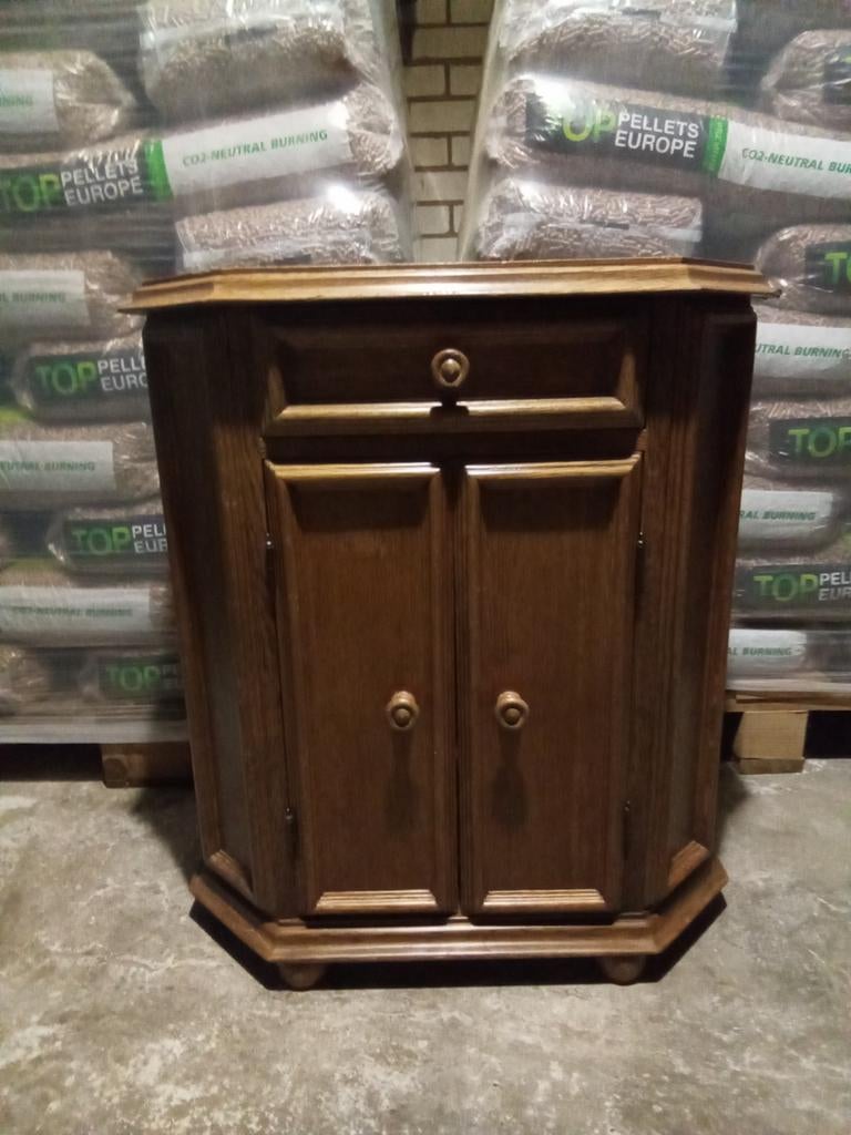 Eiken kastje met lade en planken, Ophalen, Gebruikt