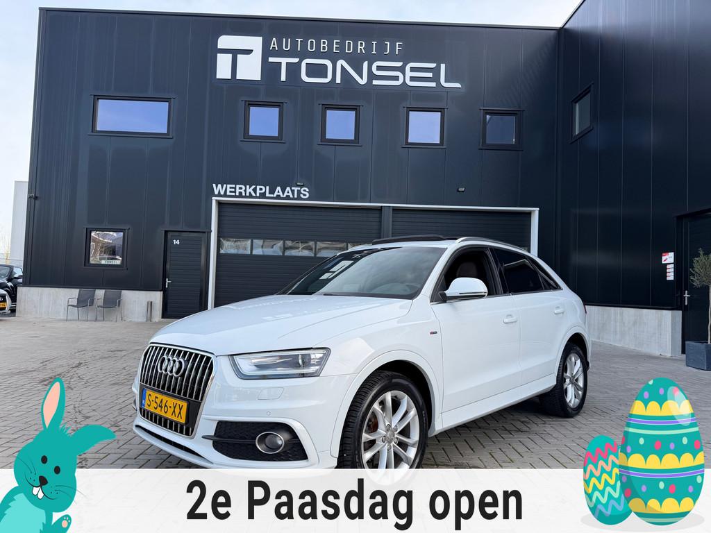 Audi Q3 2.0 TFSI quattro S-Line / Panorama / Bose / Leder /, Gebruikt, 4 cilinders, Wit, Leder