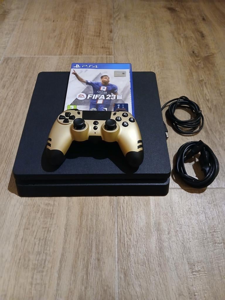 PlayStation 4 Slim met controller en FIFA 23, Spelcomputers en Games, Ophalen of Verzenden, Met 1 controller, Slim, 500 GB