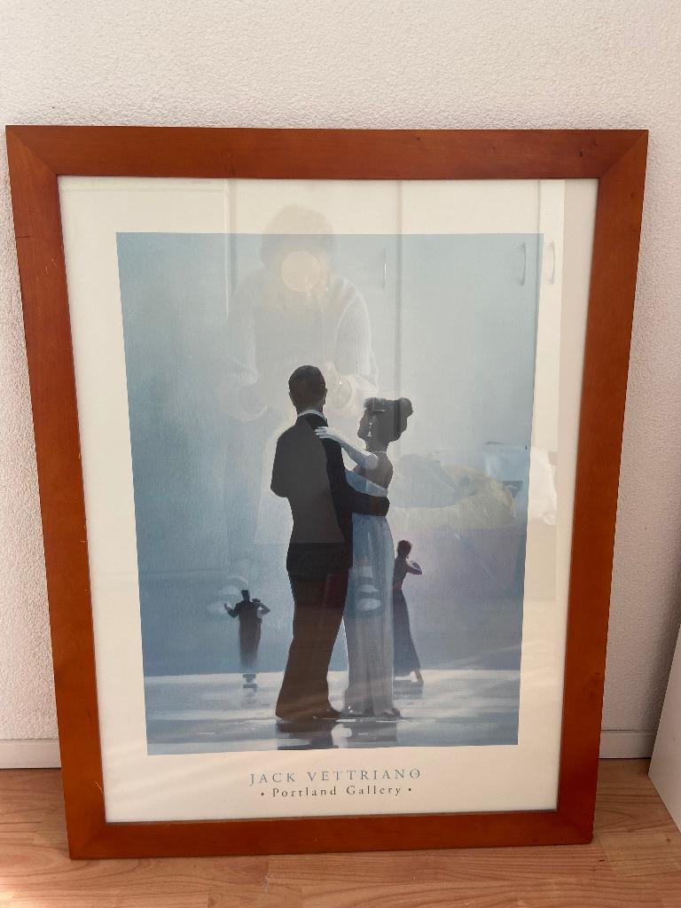 Schilderij lijst met poster, Ophalen, Zo goed als nieuw, 75 cm of meer, 50 tot 75 cm