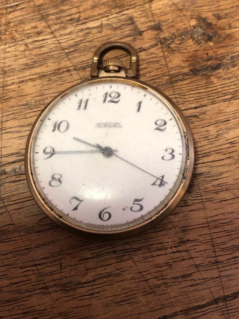 Zakhorloge met scheepsmotief uit rusland, Overige merken, Overige materialen, Zakhorloge, Gebruikt