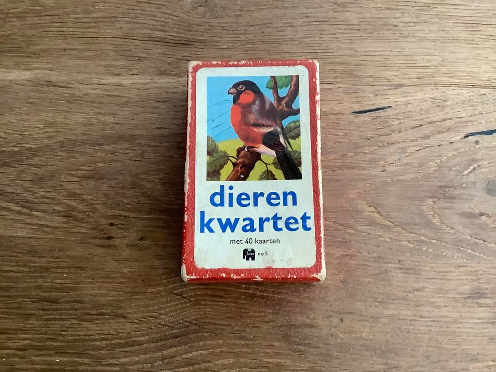 vintage Jumbo "dieren kwartet" spel,, Ophalen of Verzenden, Zo goed als nieuw, Kwartet(ten)