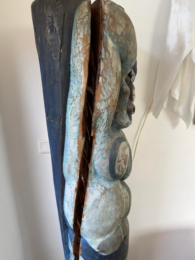 Moderne kunst Totempaal? Beschilderd en relief, Ophalen