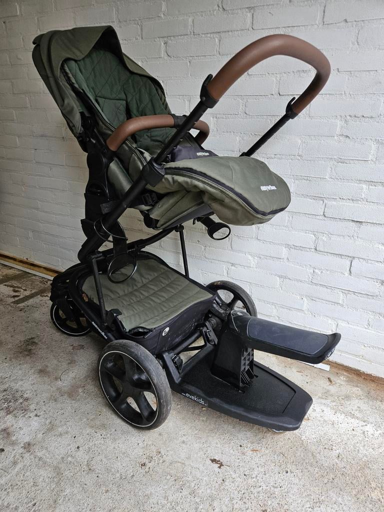 Easywalker Harvey Premium 3 Kinderwagen - Olijfgroen, Gebruikt, Verstelbare duwstang, Ophalen, Kinderwagen
