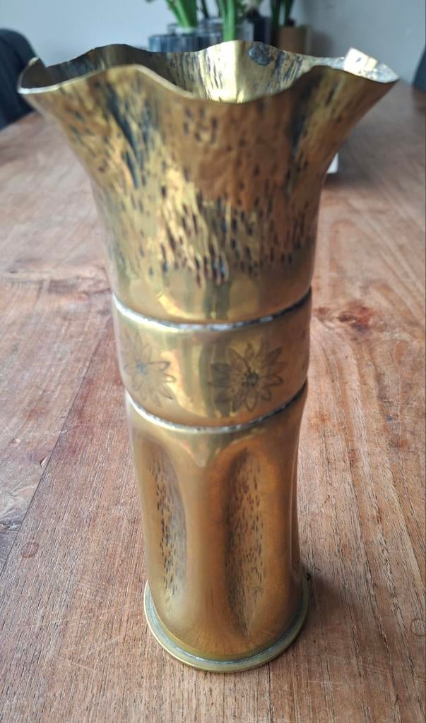 Huls Nederlands 5cm kazemat Hembrug vaas, Verzamelen, Ophalen of Verzenden, Landmacht, Nederland, Hulzen of Bodemvondsten