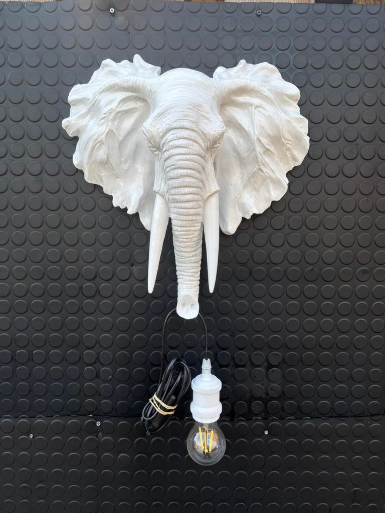 wandlamp olifant (wit) 40x40cm/Nieuw!, Woondecoratie eindhoven, Nieuw, Ophalen of Verzenden, Woondecoratie eindhoven