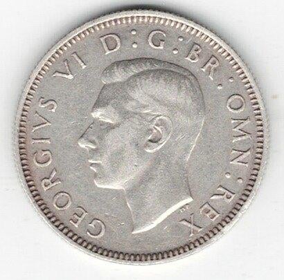 26-694 Engeland 1 shilling 1945, Verzenden, Overige landen, Losse munt, Zilver