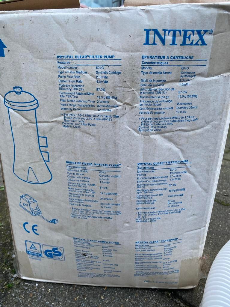 Intex Krystal Clear filterpomp 2.0m³/u voor zwembaden, Tuin en Terras, Zwembad-toebehoren, Ophalen of Verzenden, Gebruikt, Zwembadpomp
