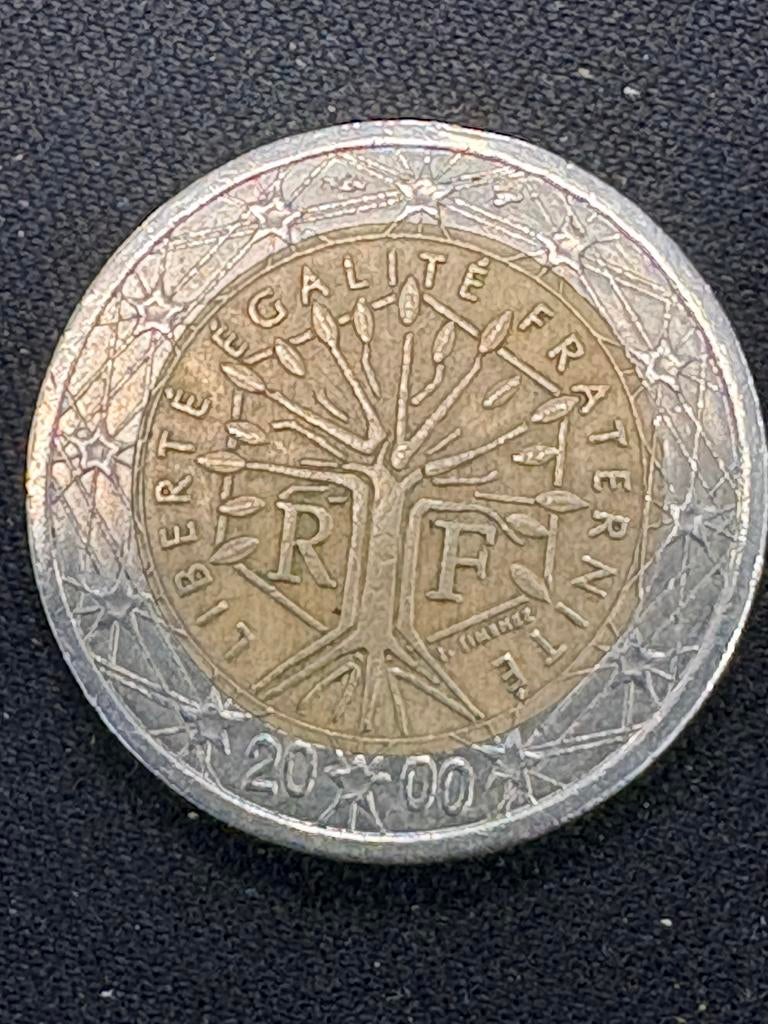 2 euro munt uit jaren 2000   land: Frankrijk, Postzegels en Munten, Munten | Europa | Euromunten, Ophalen of Verzenden, Frankrijk