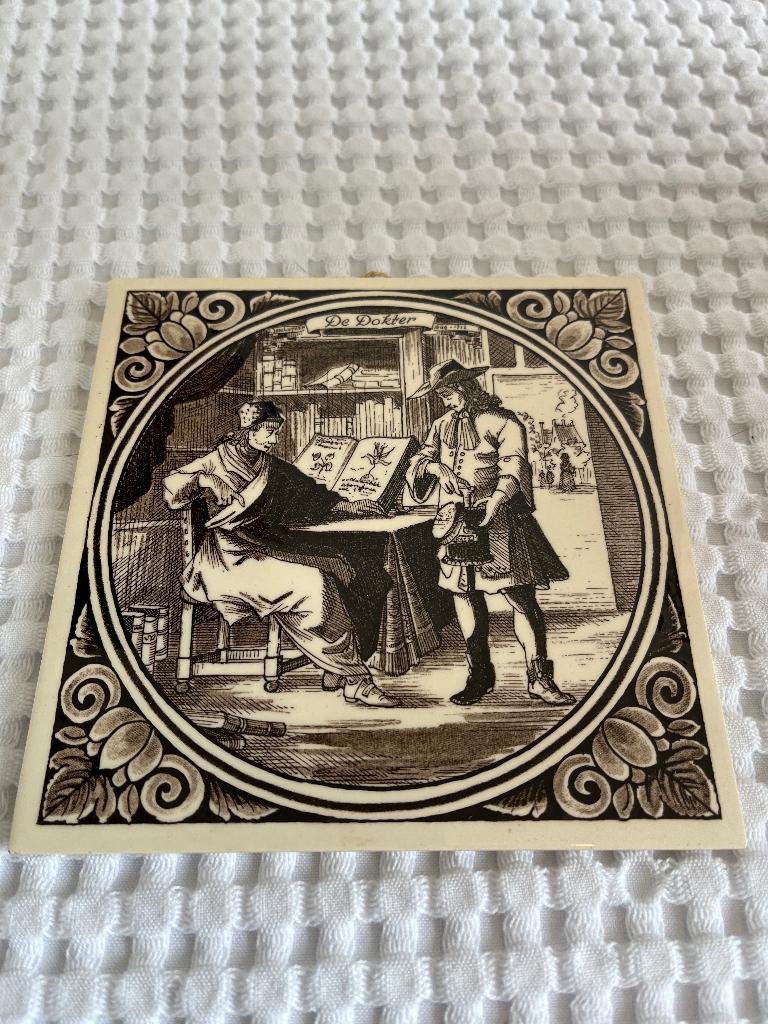 Vintage Noba-tegel De Dokter (5), Ophalen of Verzenden