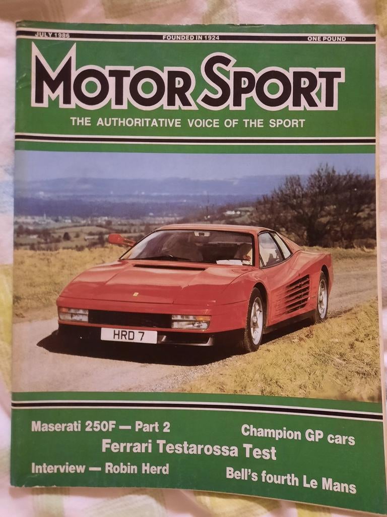 Motor Sport juli 1986 met Ferrari Testarossa, Boeken, Tijdschriften en Kranten, Ophalen of Verzenden
