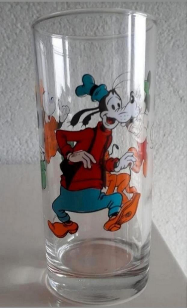 Glas met Disney figuren, Verzamelen, Glas en Borrelglaasjes, Ophalen of Verzenden, Zo goed als nieuw, Bierglas