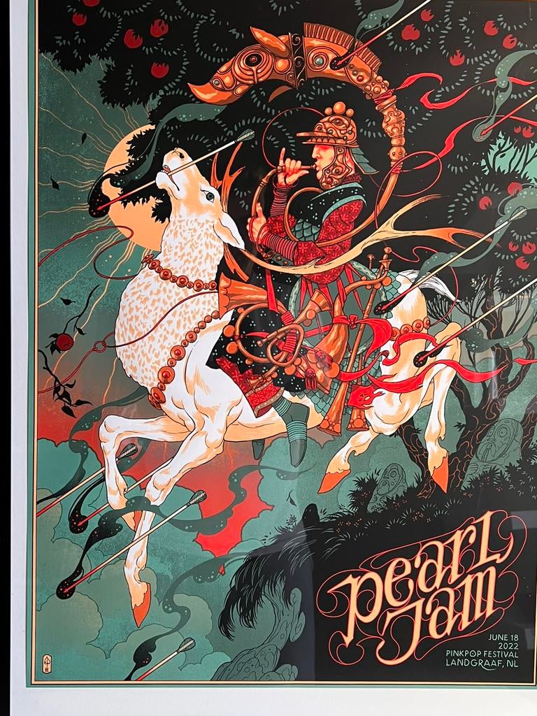 Orginele Pearl Jam Poster PinkPop, Ophalen of Verzenden, Zo goed als nieuw, A1 t/m A3, Film en Tv