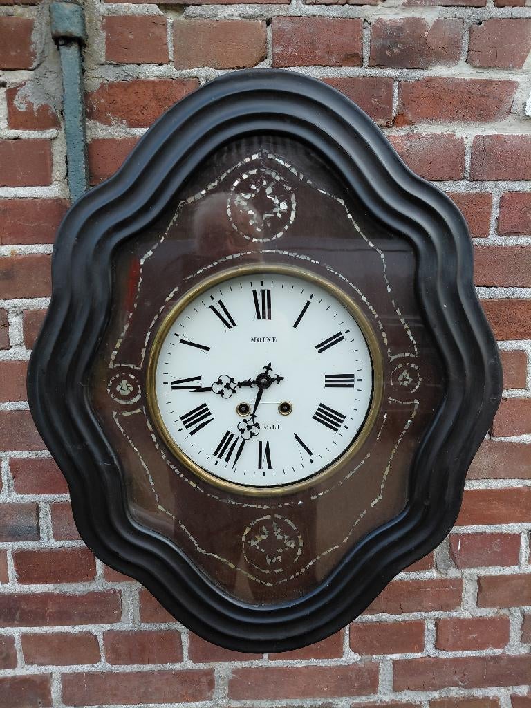 Antieke Franse klok, Oeil -de- Boeuf., Ophalen of Verzenden