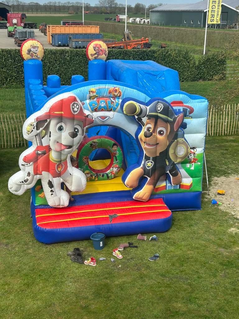 Springkussen te huur. Paw patrol en frozen en bouwblokken xl, Hobby en Vrije tijd, Feestartikelen | Verhuur, Ophalen of Verzenden