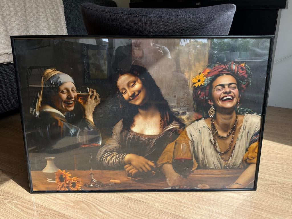 Meisje met de parel, mona lisa en frida kahlo poster, Huis en Inrichting, Ophalen, Zo goed als nieuw, Foto of Poster, Minder dan 50 cm