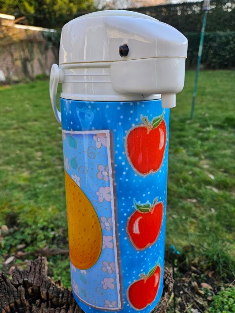 Vrolijke retro thermoskan, Ophalen, Huis en Inrichting