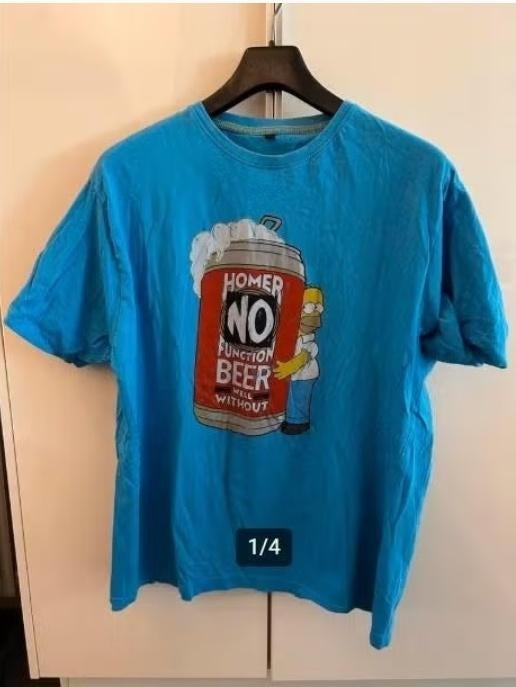 The Simpsons: Homer Simpson T-shirt (NIEUW) XXL, Kleding | Heren, The Simpsons, Blauw, Nieuw, Overige maten