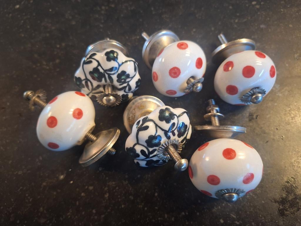 Kast-knoppen 6 stuks, Ophalen of Verzenden, Zo goed als nieuw