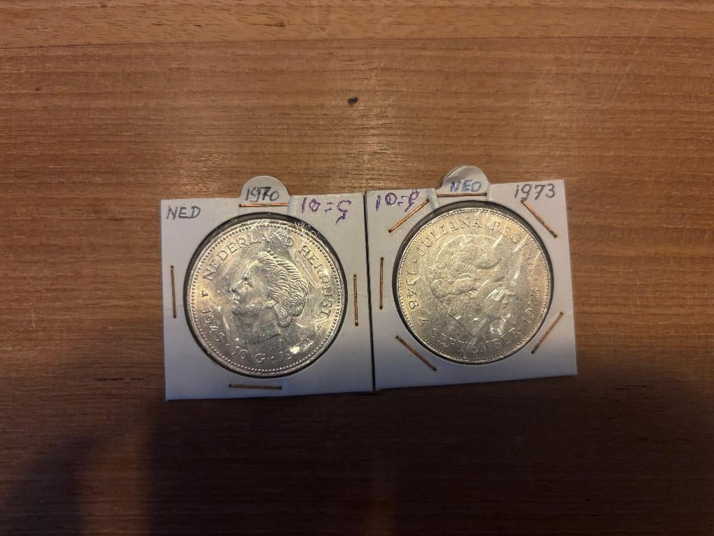 10,00 gulden munten juliana, Postzegels en Munten, Munten | Nederland, Ophalen, Koningin Juliana, Zilver, Losse munt