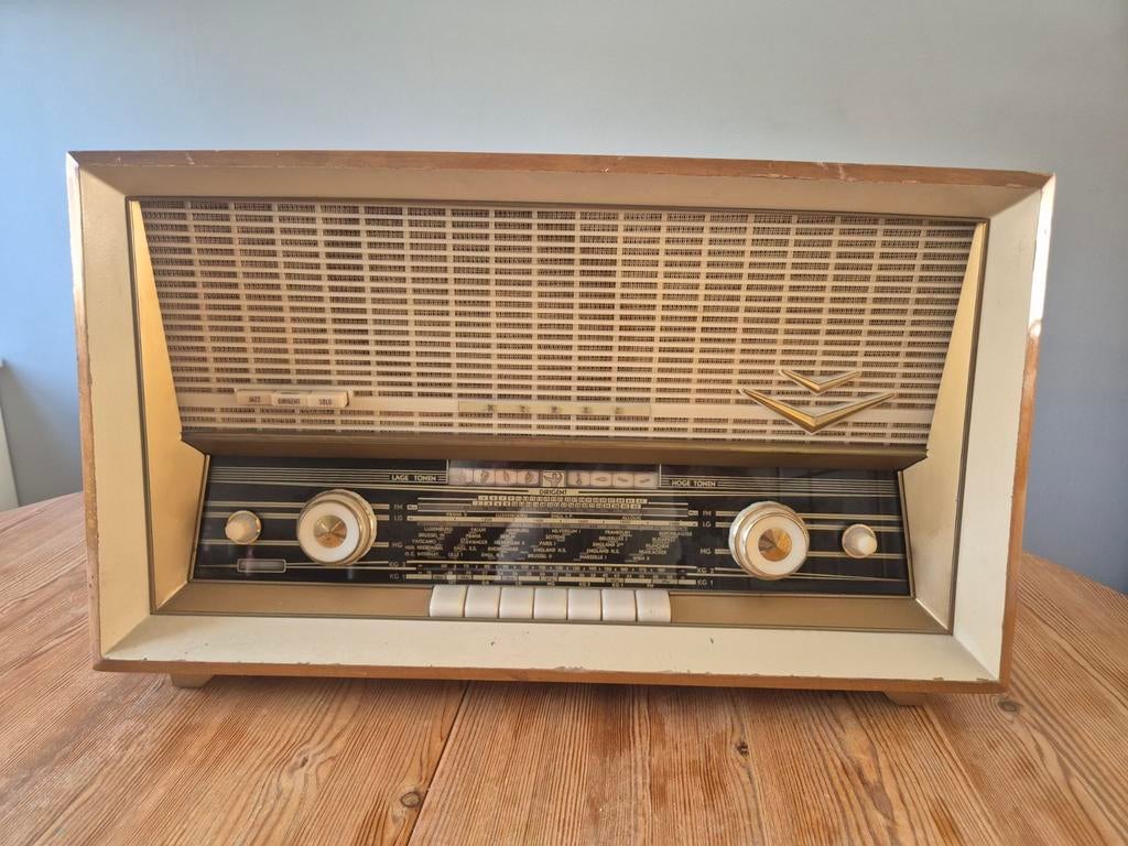 Erres buizenradio - Vintage radio, Audio, Tv en Foto, Radio's, Gebruikt, Ophalen of Verzenden