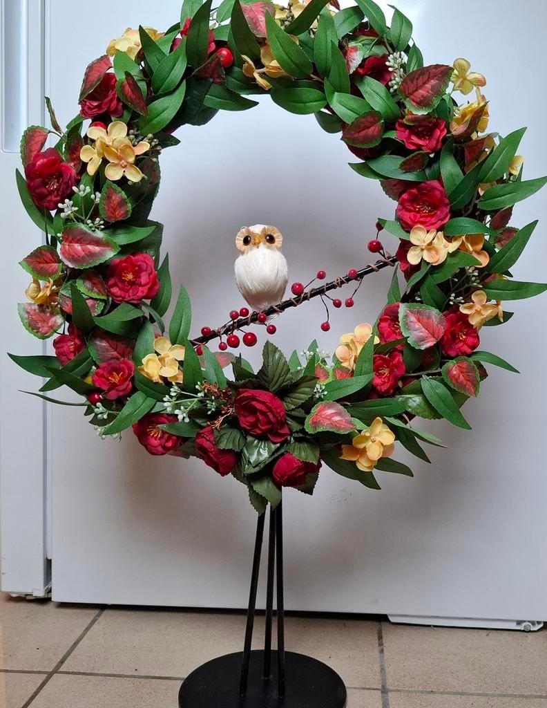 Bloemenkrans op standaard, Ophalen, Zo goed als nieuw