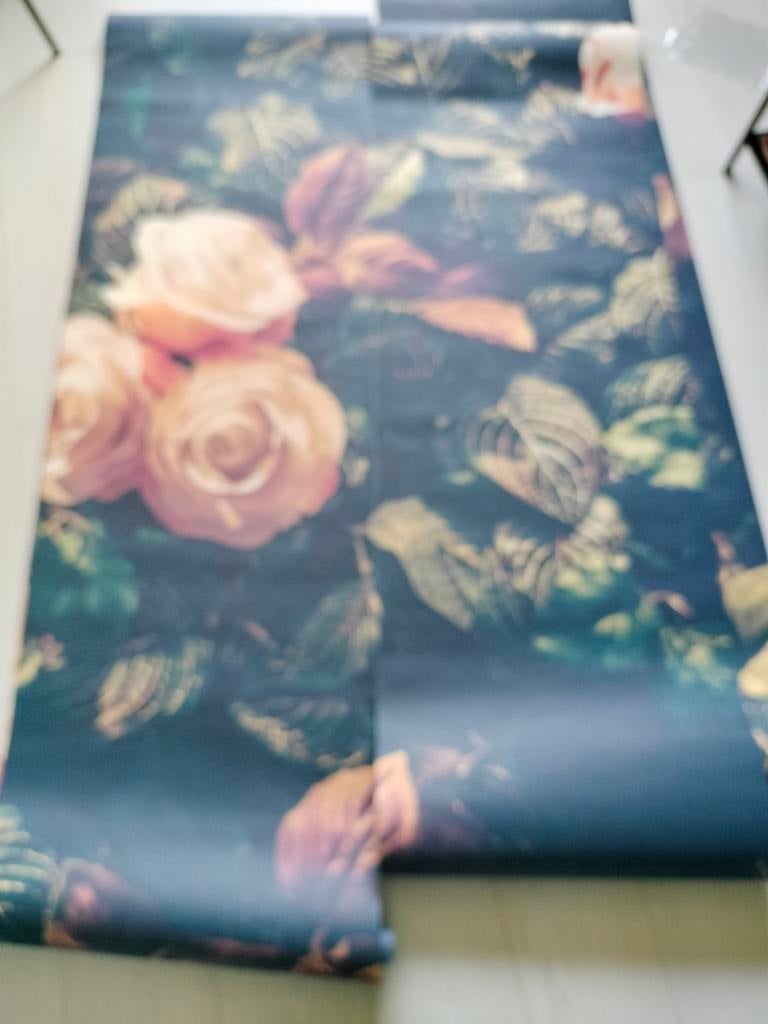 Foto behang met rozen, Ophalen of Verzenden, Minder dan 10 m², Groen, Modern