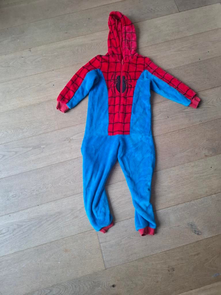 Spidermanpak van badstof. Voor 5 a 6 jarigen, Kinderen en Baby's, Carnavalskleding en Verkleedspullen, Ophalen of Verzenden, Gebruikt