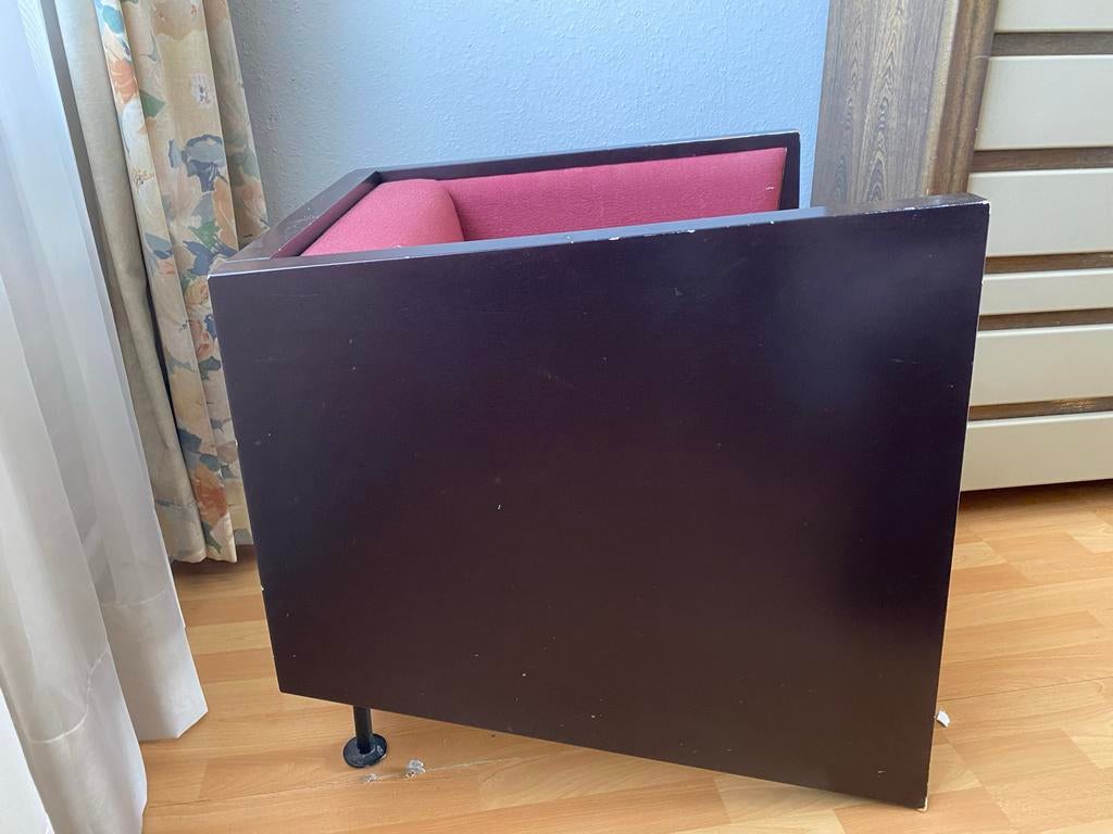 Pastoe Dolores fauteuil design Rob Eckhardt 1982, Huis en Inrichting, Fauteuils, Ophalen, Gebruikt, Minder dan 75 cm, Design stoel