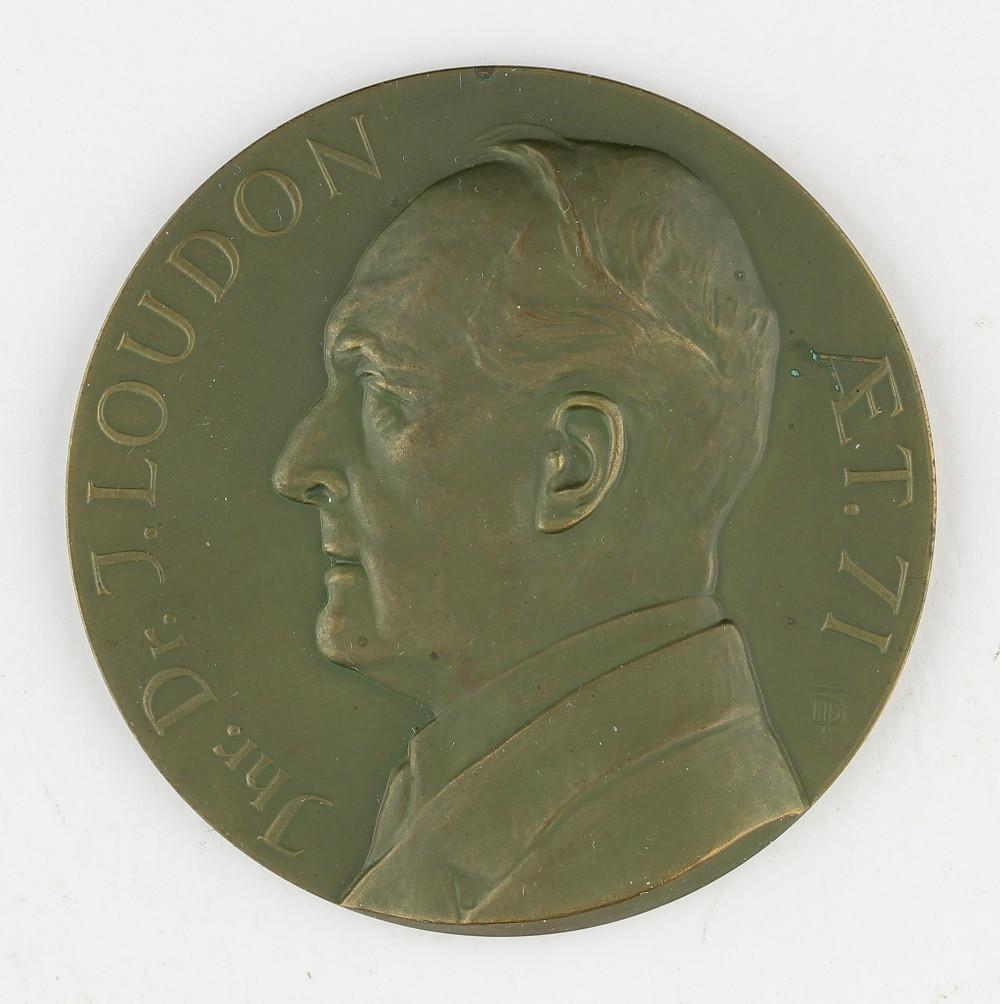 Penning VPK 1937 Toon Dupuis : Jhr. Dr J. Loudon, Postzegels en Munten, Verzenden, Brons, Nederland