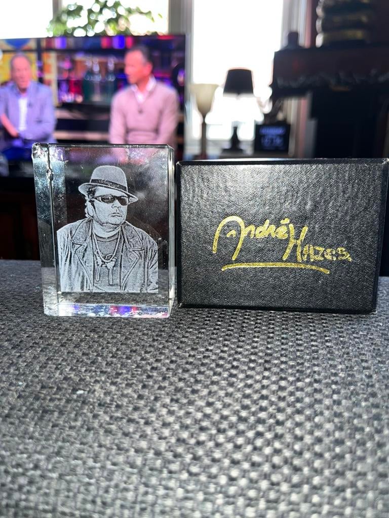 Andre Hazes in glas, Ophalen, Zo goed als nieuw, Schilderij, Minder dan 50 cm