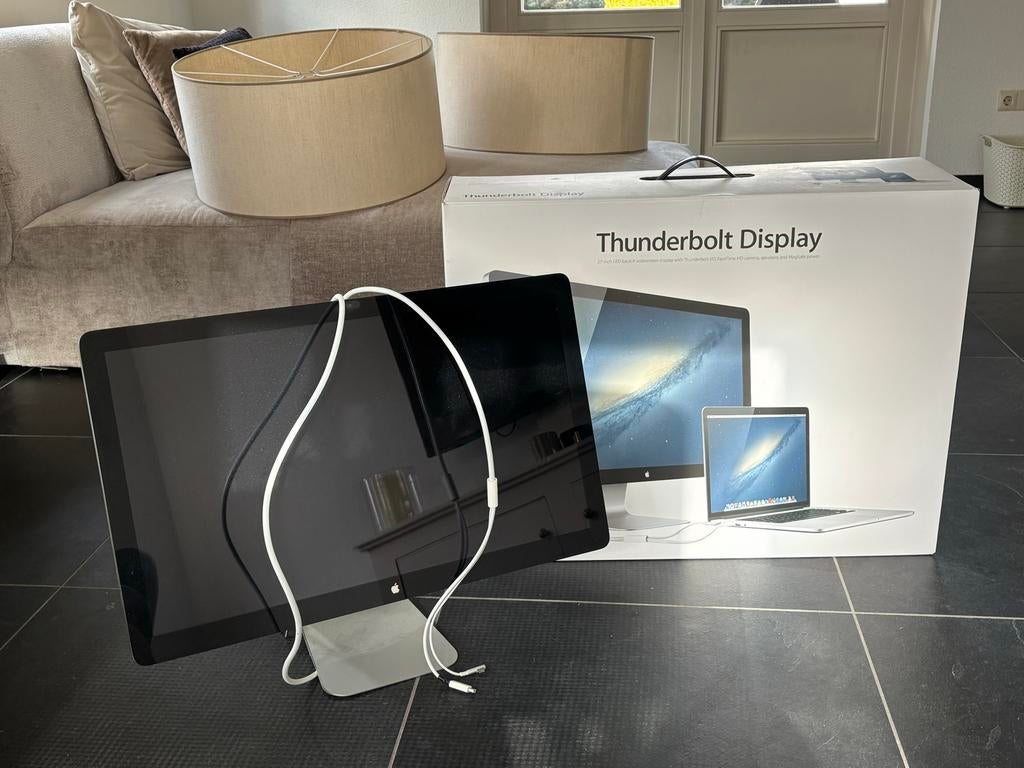 Apple Thunderbolt Display - 27 inch Beeldscherm + Verpakking, Gebruikt, Overige resoluties, Ingebouwde speakers, Thunderbolt