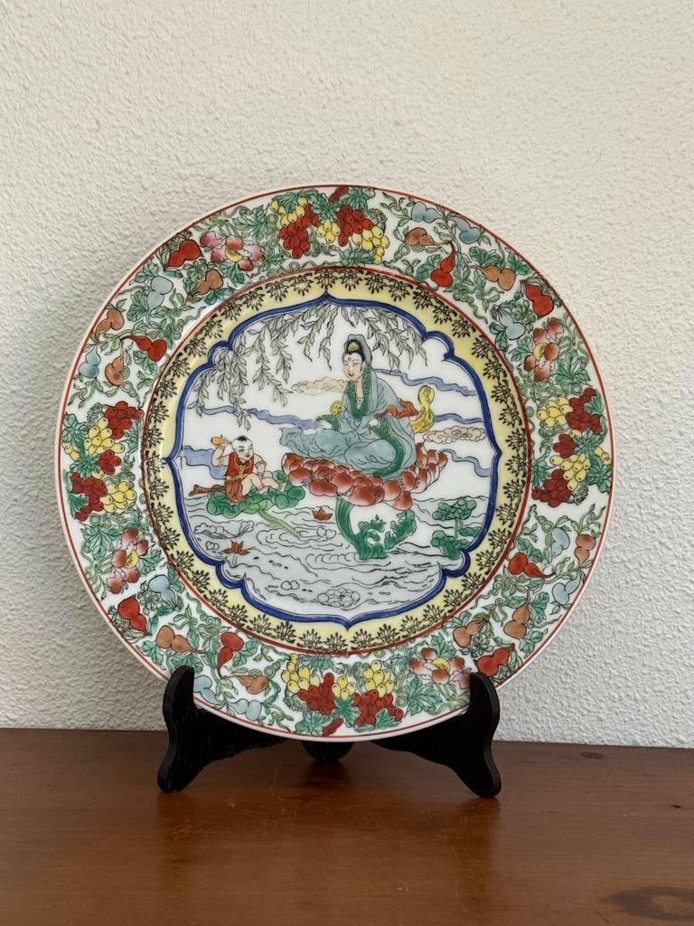 Decoratief Chinees bord met afbeelding, Ophalen of Verzenden