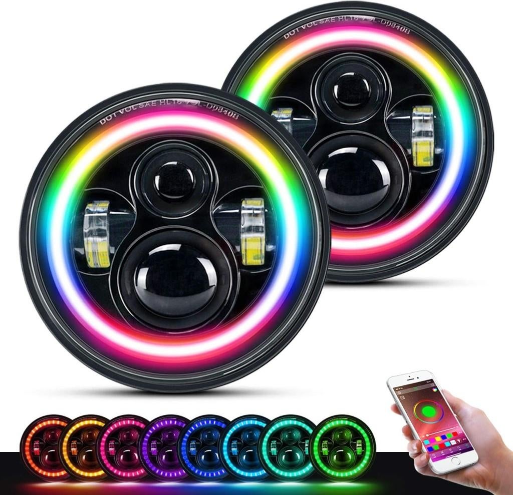 Jap Power multicolor led koplampen set - Mazda Mx5 Mx-5 NA