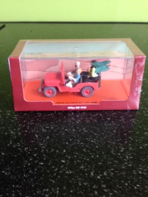Kuifje jeep auto miniatuur in box MB1943 nieuw, Verzamelen, Ophalen of Verzenden, Kuifje, Nieuw, Beeldje of Figuurtje