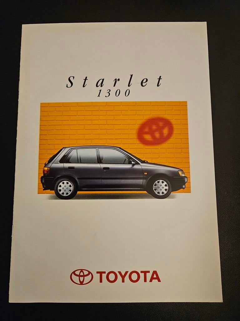 Brochure Toyota Starlet 1300 1992 Frankrijk, Ophalen of Verzenden, Zo goed als nieuw, Toyota