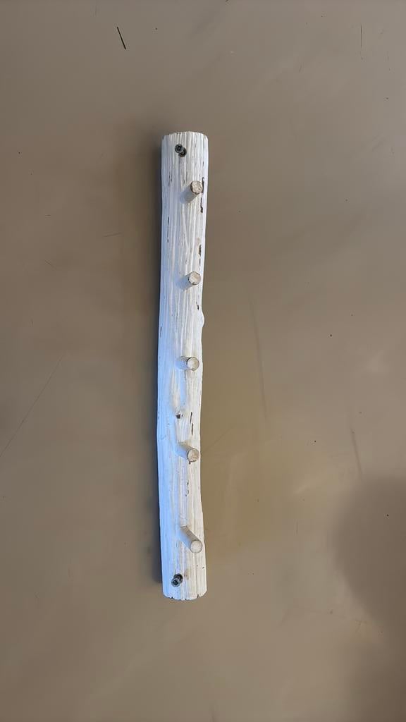 Wit houten kapstok / kapstokje in de vorm van een boomstam, Gebruikt, Minder dan 100 cm, Hout, Ophalen