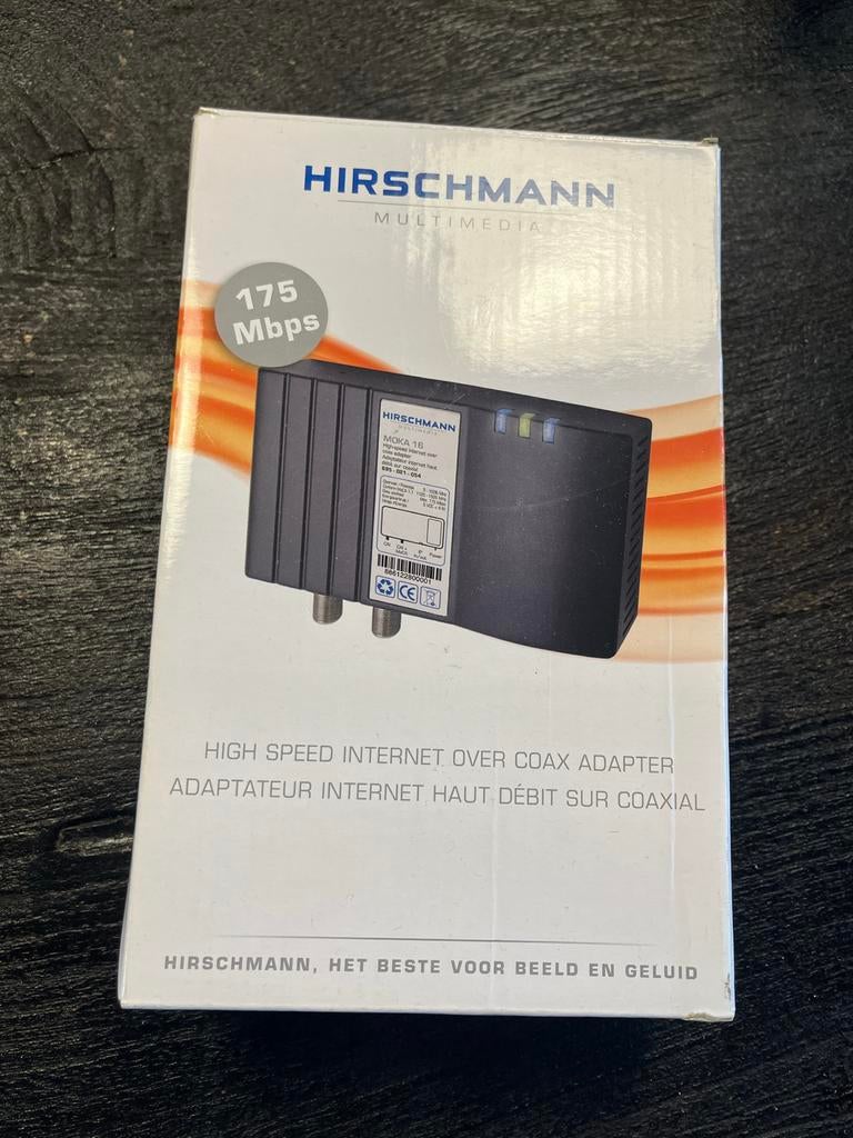 Hirschmann MOKA 16 Coax Adapter - Nieuw!, Ophalen of Verzenden, Nieuw