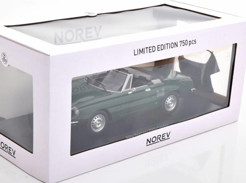 Alfa Romeo 2000 Spider '78 Groen L. Ed. 1/18 NOREV R. 187881, Verzenden, Nieuw, Auto, Norev